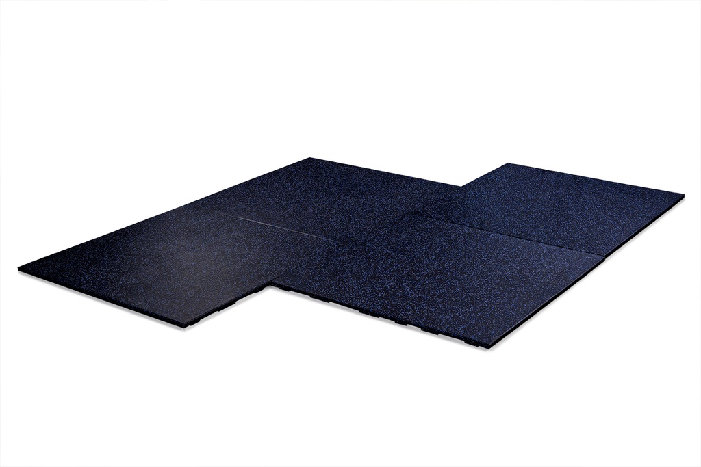 Connecting Rubber Tile | 15% Blue  |  1m x 1m x 2cm