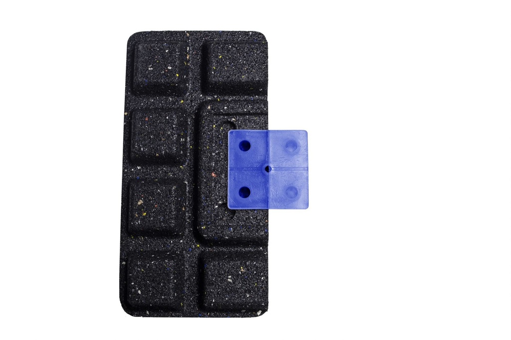 Connecting Rubber Tile | 15% Blue  |  1m x 1m x 2cm
