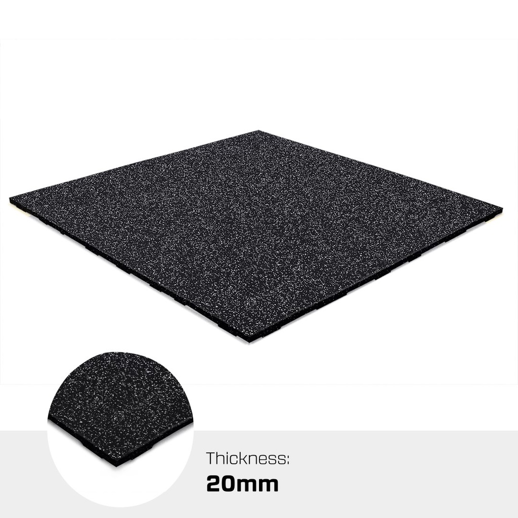 Connecting Rubber Tile |  15% Light Gray  |  1m x 1m x 2cm