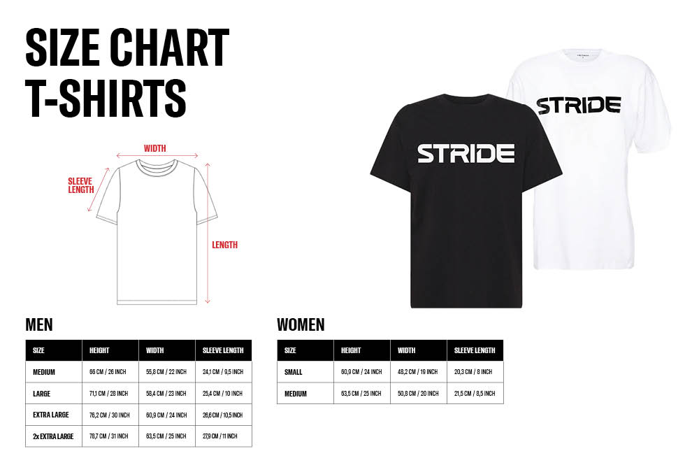 STRIDE Black T-shirt | Pec label (MEN)