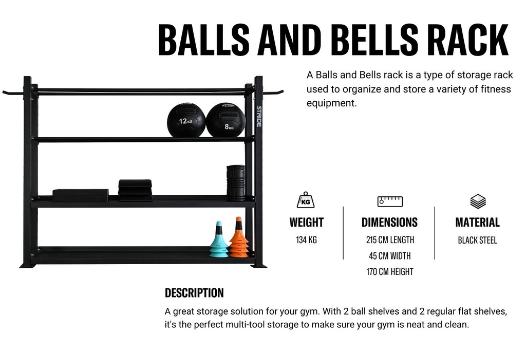 STRIDE Balls and Bells Rack