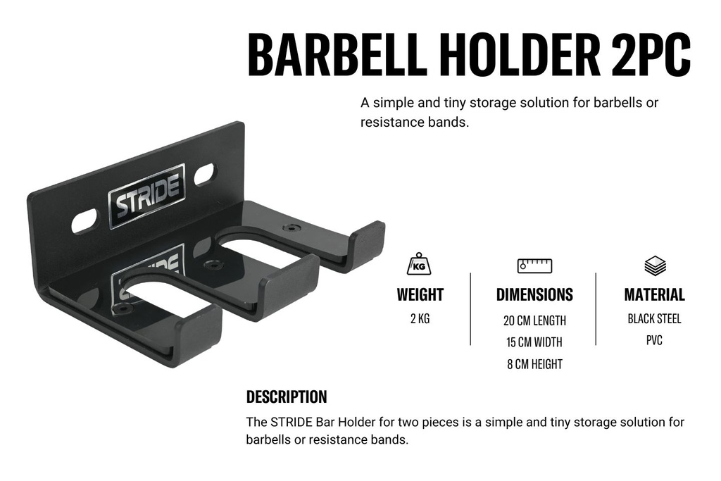 STRIDE Bar holder (2 pieces)