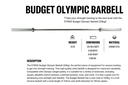 STRIDE Budget Olympic Barbell (20kg)
