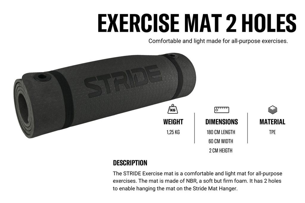 STRIDE Exercise Mat TPE (with holes)