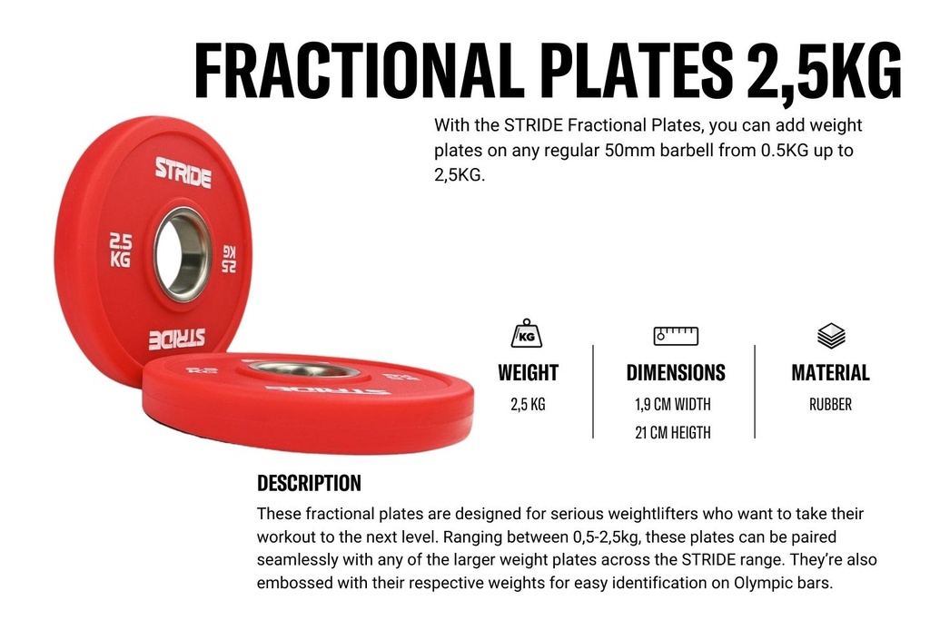 STRIDE Fractional Plate (pair; 2,5kg)