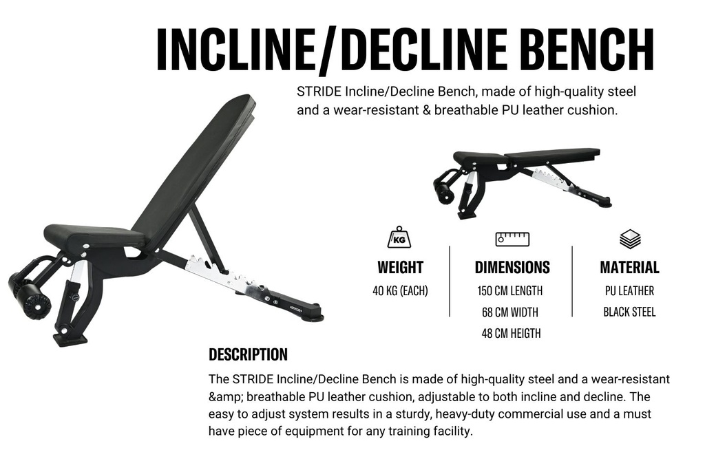 STRIDE Incline/Decline Bench