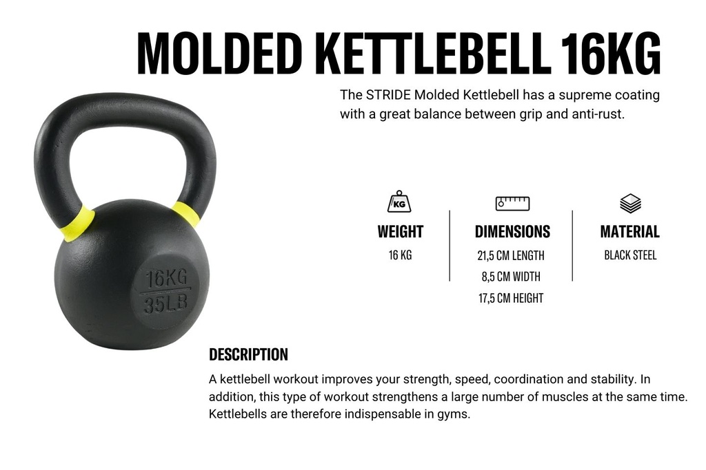 STRIDE Molded Kettlebell (16kg)