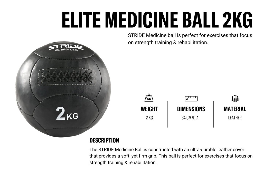 STRIDE Elite Medicine Ball (2kg)