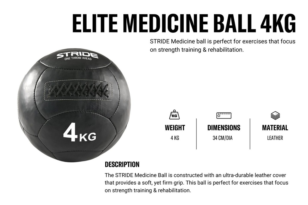 STRIDE Elite Medicine Ball (4kg)