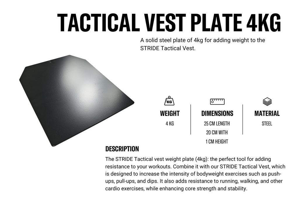 STRIDE Tactical vest weight plate (4kg)