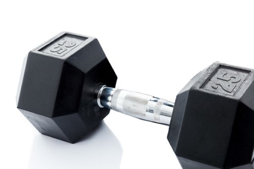 Hex Rubber Dumbbell (pair; 25kg) Discontinued Product