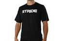 STRIDE Black T-shirt | Chest print white (MEN)