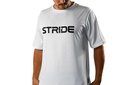 STRIDE White T-shirt | Chest print black (WOMEN)