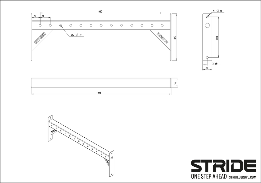 Raptor 1.10m logo plate crossbeam