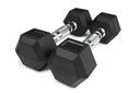 STRIDE Molded Hex Rubber Dumbbell (single; 1kg)