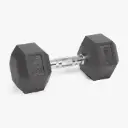 STRIDE Molded Hex Rubber Dumbbell (single; 5kg)