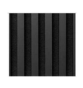 Fluted wall panel BLACK (18mm*155mm*2800mm) / price per panel