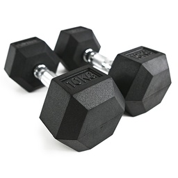 [STR-HEXDB100-PAIR] Hex Rubber Dumbbell (pair; 10kg) Discontinued Product