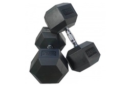[STR-LBS-HEXDB55] ​Hex Rubber Dumbbell (single; 55lbs = 25kg) Discontinued Product