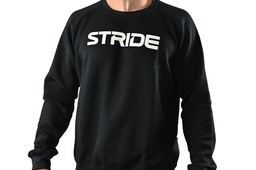 STRIDE Black sweater | Chest print white