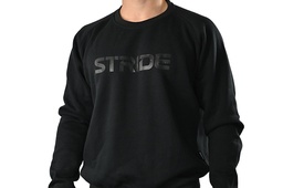 STRIDE Black sweater | Chest print black