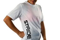 STRIDE White T-shirt | Oblique print