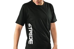 STRIDE Black T-shirt | Oblique print (WOMEN)