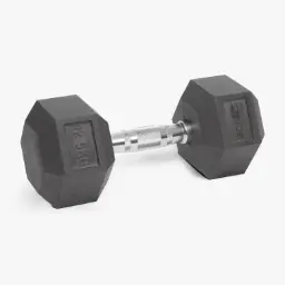 STRIDE Molded Hex Rubber Dumbbell (single; 12,5kg)