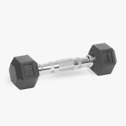 STRIDE Molded Hex Rubber Dumbbell (single; 1kg)