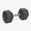 STRIDE Molded Hex Rubber Dumbbell (single; 22,5kg)