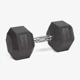 STRIDE Molded Hex Rubber Dumbbell (single; 22,5kg)