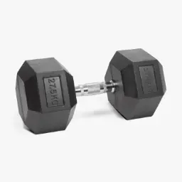 STRIDE Molded Hex Rubber Dumbbell (single; 27,5kg)
