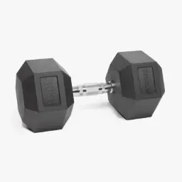 STRIDE Molded Hex Rubber Dumbbell (single; 30kg)