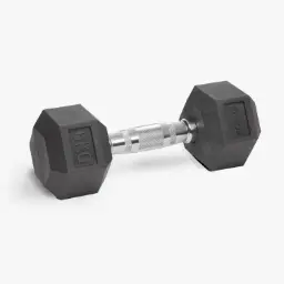 STRIDE Molded Hex Rubber Dumbbell (single; 6kg)
