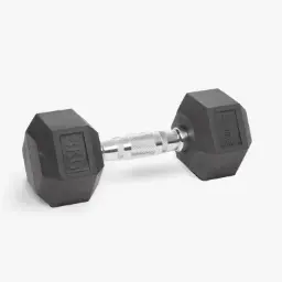 STRIDE Molded Hex Rubber Dumbbell (single; 8kg)