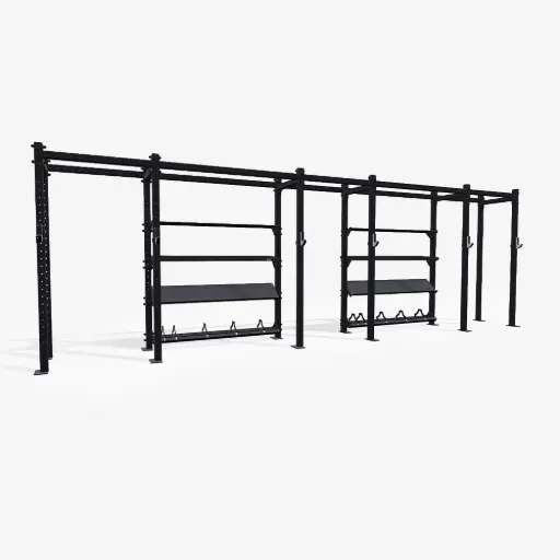 RAPTOR Power Rack with Shelves 3-2