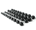 STRIDE Molded Hex Rubber Dumbbell SET 8 (set of 4 pairs; 42,5kg-50kg)