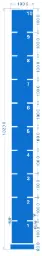 STRIDE Standard Track with numbers: Blue 1m x 10m