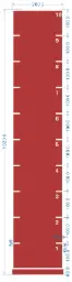 STRIDE Standard Track with numbers: Red 2m x 10m